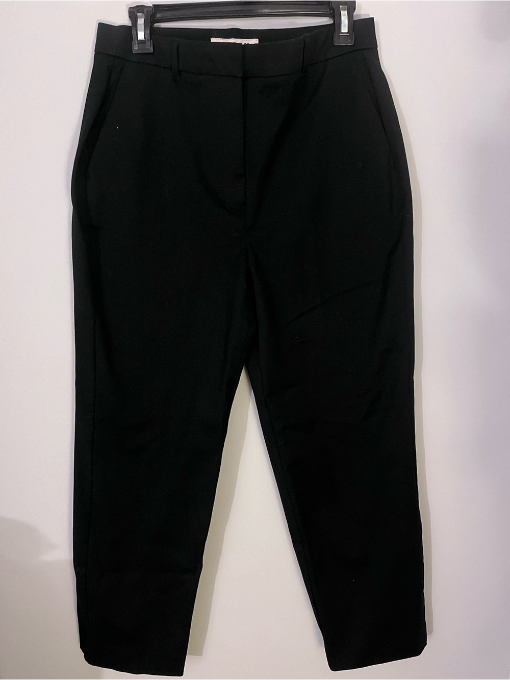 Boden Black Cropped Tailored Pants Flat Front 8R Classic Work